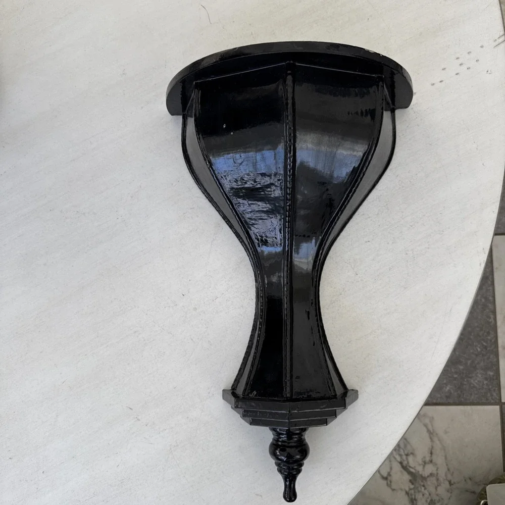 Gloss Black Wood Display Wall Mounted Corbel Shelf - 16